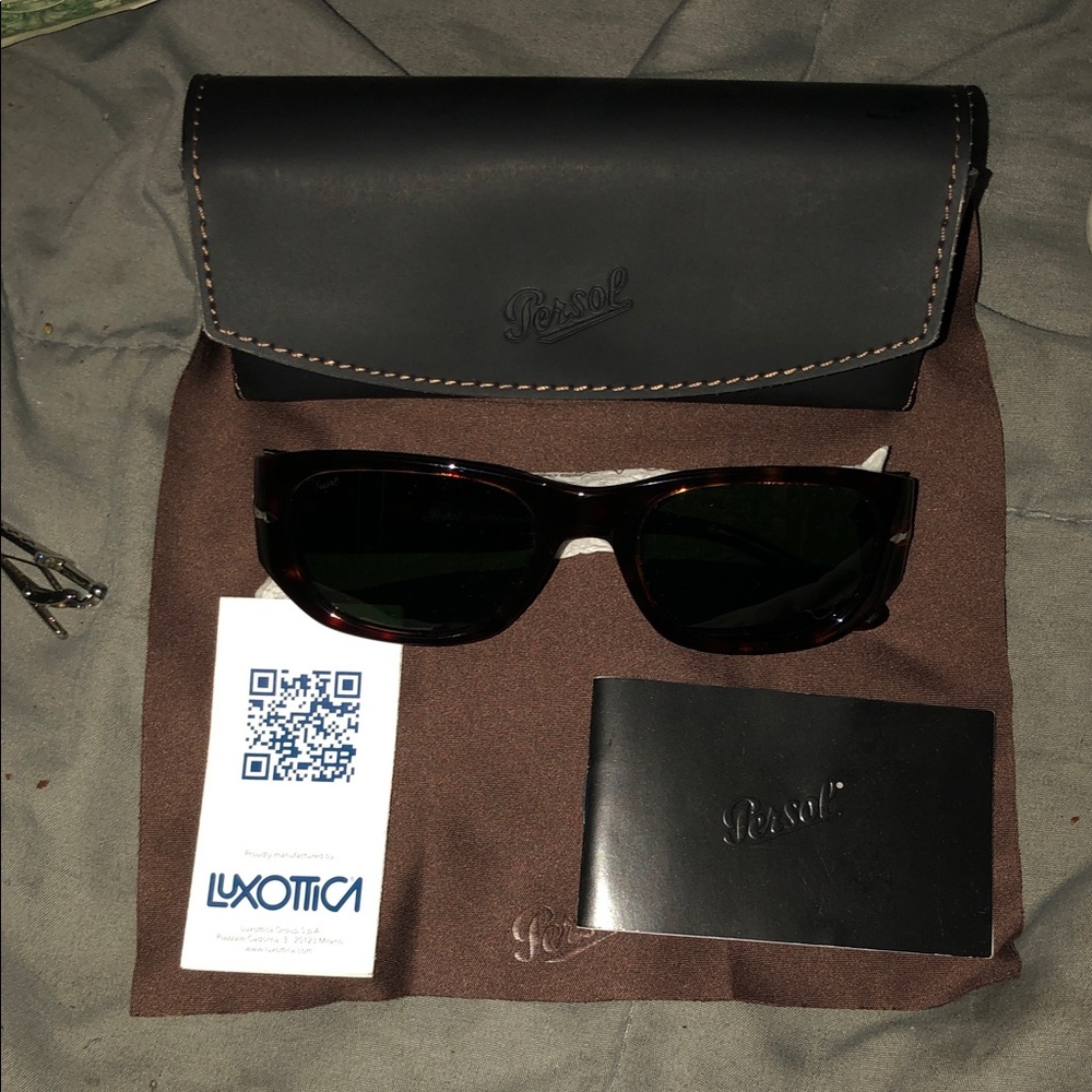 Persol Dark Tortoise Sunglasses with Black Case